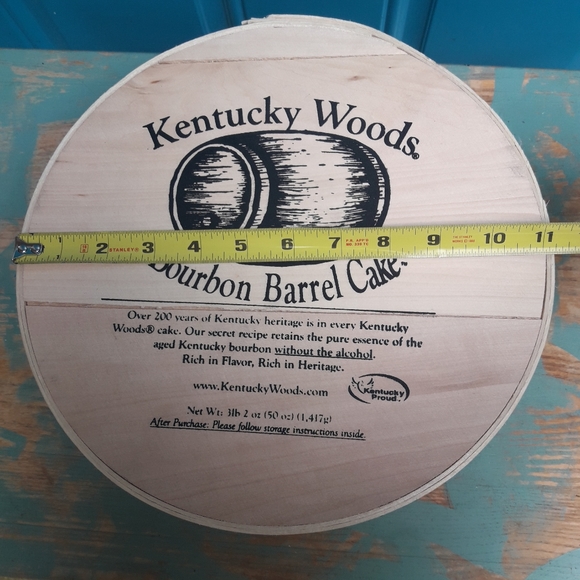 Round Box Wood Box with Lid Bourbon Storage Bin Container Hat Box Pantry Crafts - Picture 7 of 11